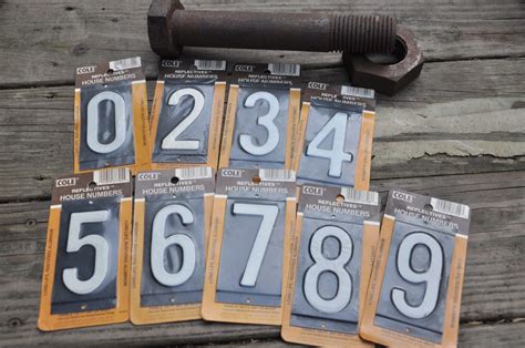 antique metal house numbers|reflective metal house number signs.